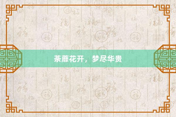 荼蘼花开，梦尽华贵