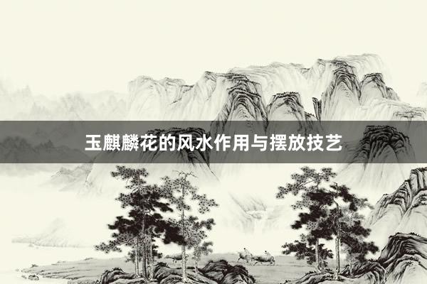 玉麒麟花的风水作用与摆放技艺